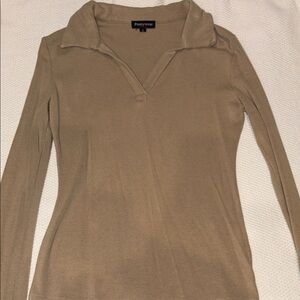Prettywear Tan Long Sleeve Top